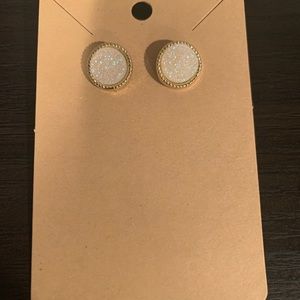 Pink Crystal Stud Earring